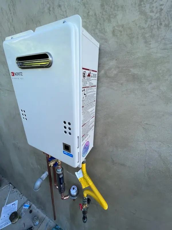 Tankless water heater installation for Alamo homes